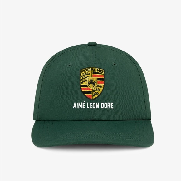Aime Leon Dore ALD / Porsche Nylon Logo Hat Pine Grove Green Logo